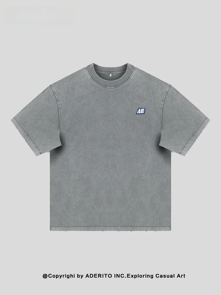 

Waed Cotton ort Sve T-irt ex Loose Fit American Brand ITO Embroidered Vintage Sle Casual Wear Summer Top