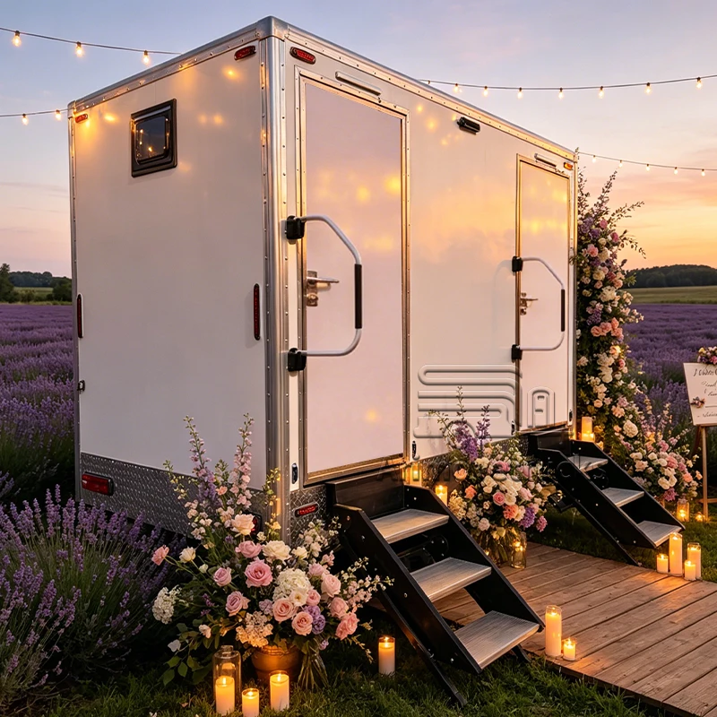 Public Cheap Price Portable Adult Toilet Mobile Vip Restroom Trailer Outdoor Portable Bathroom With Sink Shower