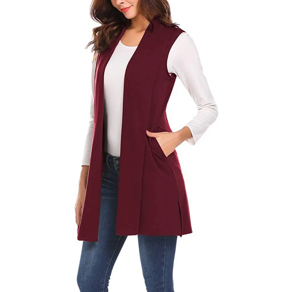 

Women's Sleeveless Shawl Vest Large Size European And American Style Top for / Sale