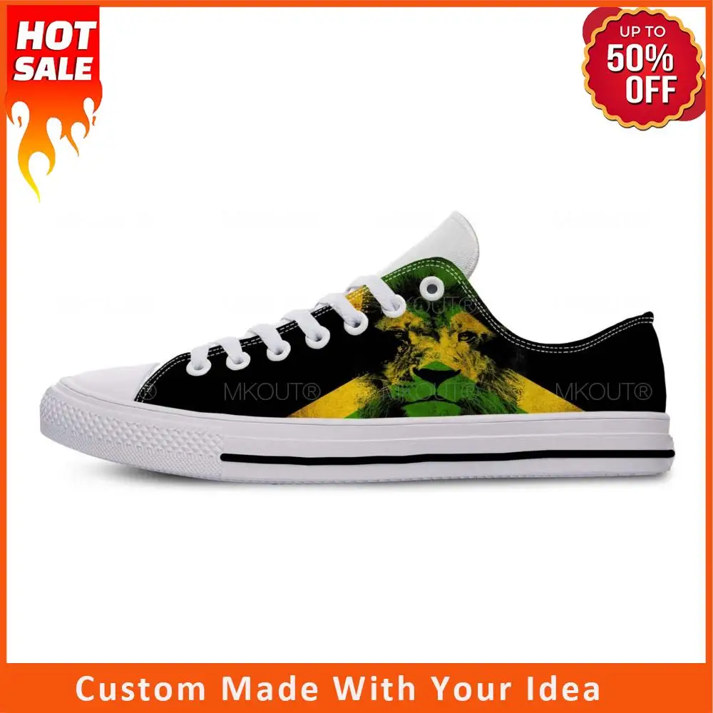 

Jamaica флаг Ямайки патриотическая гордость крутая модная повседневная Тканевая обувь с низким верхом удобные дышащие кроссовки с 3D принтом для мужчин и женщин