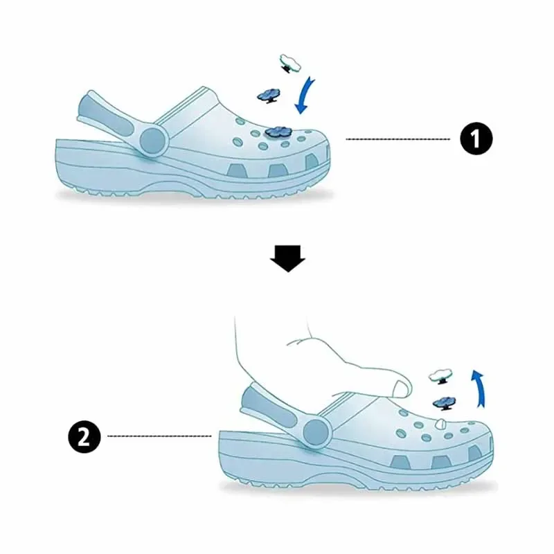 MINISO Papillon 3D Barbie Decorazione di scarpe Ciondoli Simpatiche decorazioni staccabili per zoccoli e sandali Regali di Natale in PVC durevoli Bomboniere