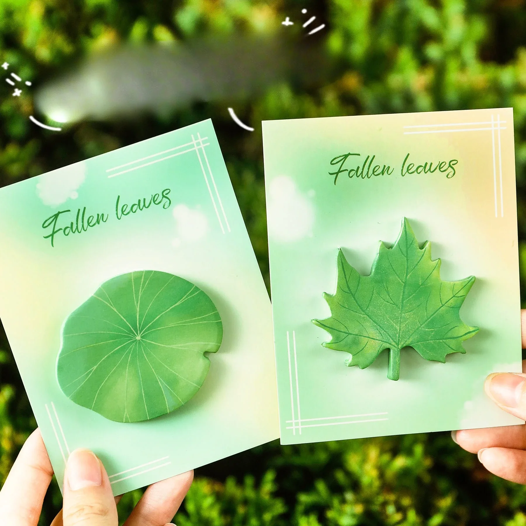 30sheets Simulated Leaf Sticky Notes for Students with Good Looks, Maple Leaf Message Notes, Cute Leaves, N Times Sticky Notes