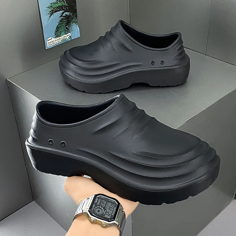 Fashion Chef Shoes Anti Slip and Oil Proof Work Shoes Lazy Slippers Casual Trendy Slippers One Step Fashion Shoes Sports Shoes