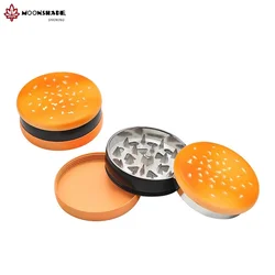 MOONSHADE Hamburg Style Tobacco Herb Grinder 3 Layers 56mm Metal Gear Grass Crusher Machine Smoking Accessories Cool Gadget