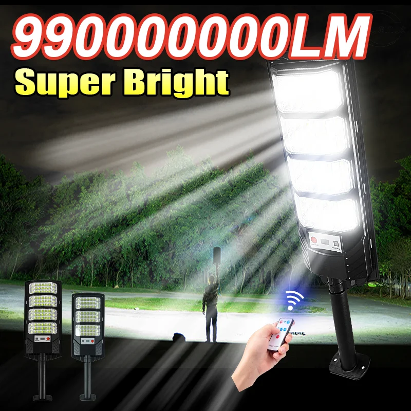 

990000000LM Solar LED Outdoor Lighting Motion Sensor Super Bright Wall Lamp Waterproof Solar Light For Garden Street Patio