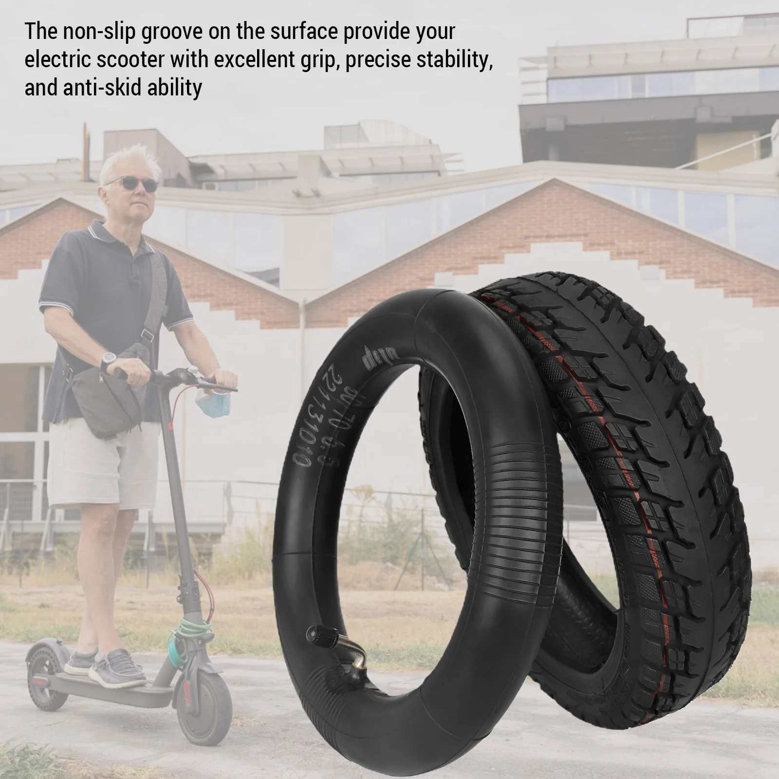 60/70-6.5 Tubeless Tire with Rubber Inner Tube Compatible for Ninebot Max G30 Electric  Scooter Electric Scooter Tubes Tires