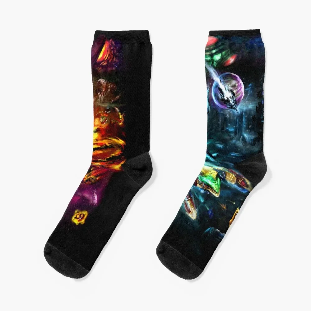 

Harmony of a Hunter: 25 Years of Metroid Socks Antiskid soccer compression winter thermal Mens Socks Women's