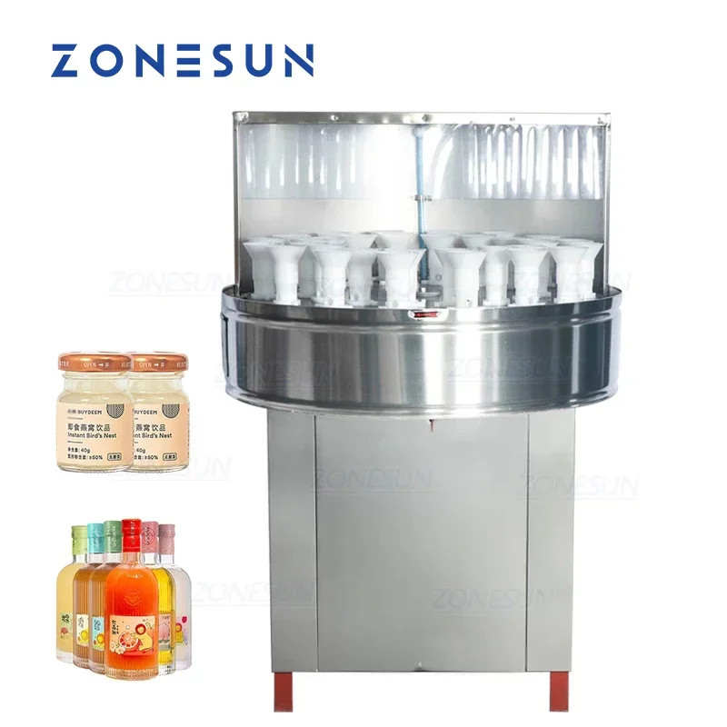 

ZONESUN ZS-WB32 Молоко Роторное Вино Пластик Маленький Smei Автоматическая Стиральная машина для переработки стеклянных бутылок для домашних животных Упаковочная машина
