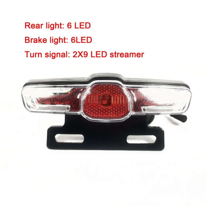 AA67-Electric Bike 12V-72V Dual Headlights Front Rear Turn Signal Light Ebike Conversion Kits