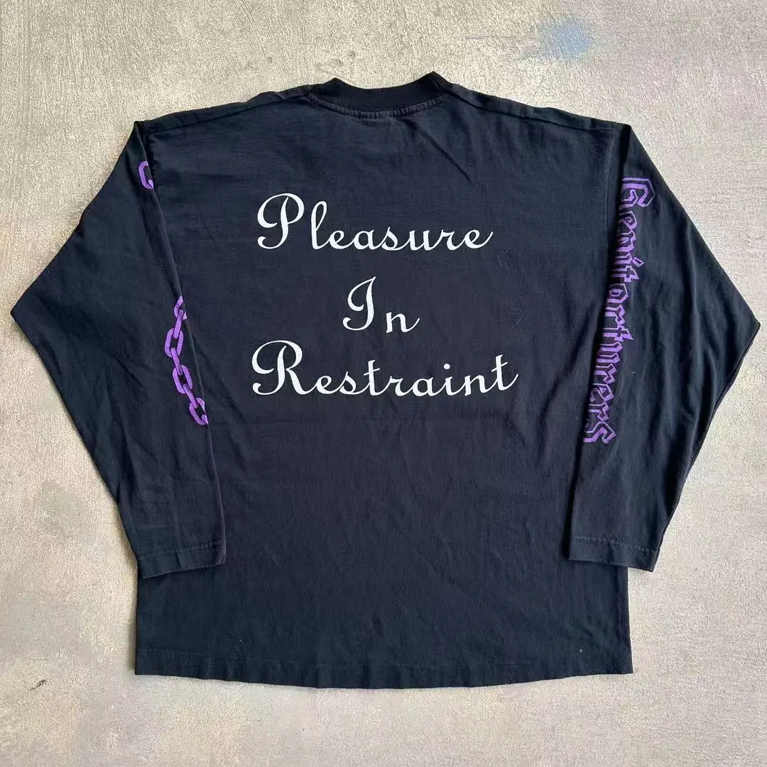 

2000s Street Fashion Cotton Pattern Printing Long Sleeved T shirt Men New Harajuku Casual Loose Autumn Tees Unisex Punk Rock