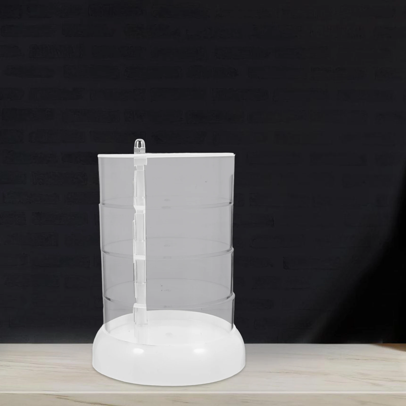

Rotating Storage Box Clear Acrylic Multi Layer Display Case for Mini Figures Jewelry Hair Ties Desk Vanity Table Top Organizer