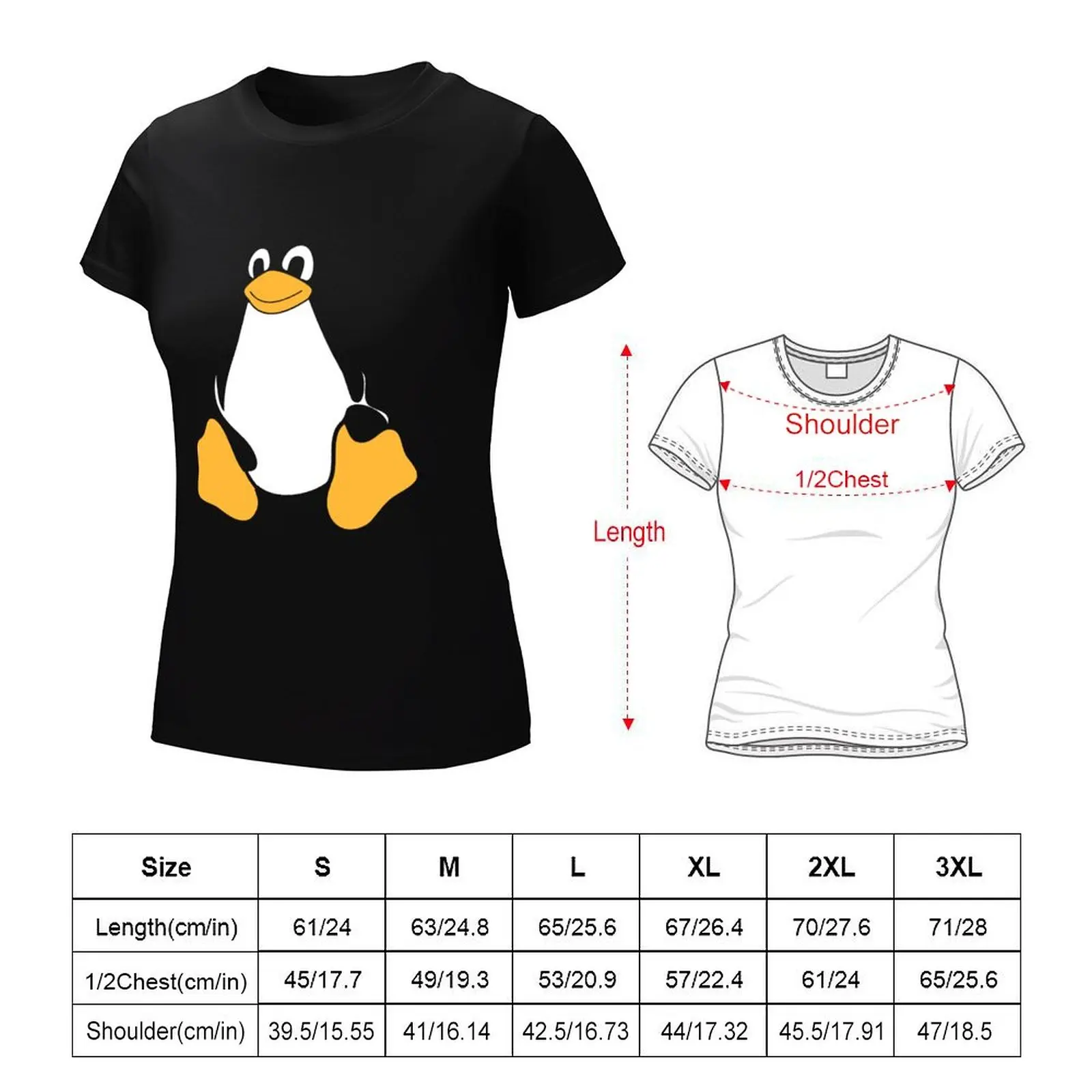 TUX LINUX T-Shirt tops Female clothing t-shirts for Women pack