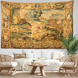 Retro Character Murals Tapestry Wall Hanging Abstract Art Witchcraft Mystery Hippie Tapitz Home Decor Background Cloth