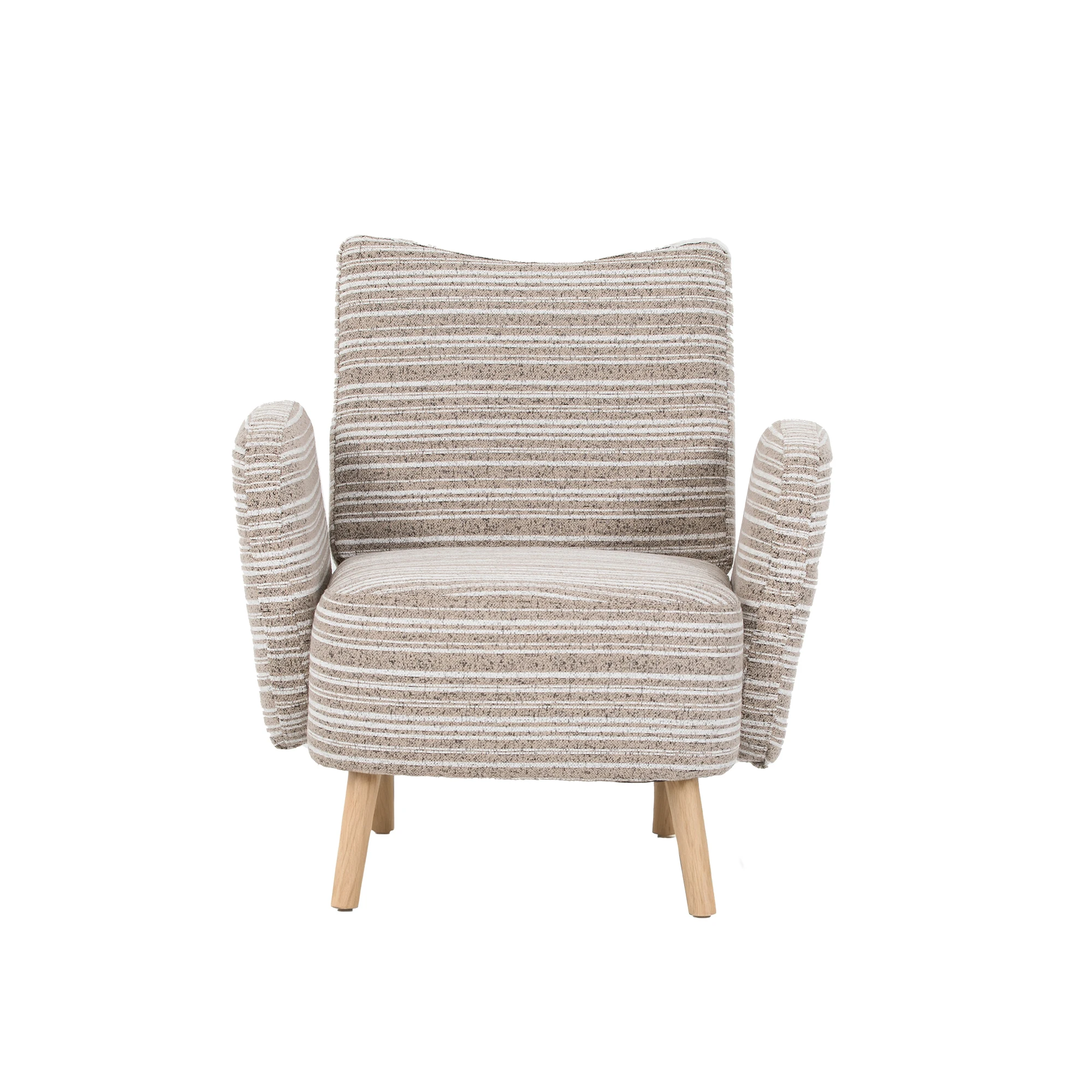 PINGGO Moderner Stoffsessel mit Seitentasche & Massivholzbeinen, Komfortabler Lesesessel für Wohnzimmer Schlafzimmer Büro – Detail 23