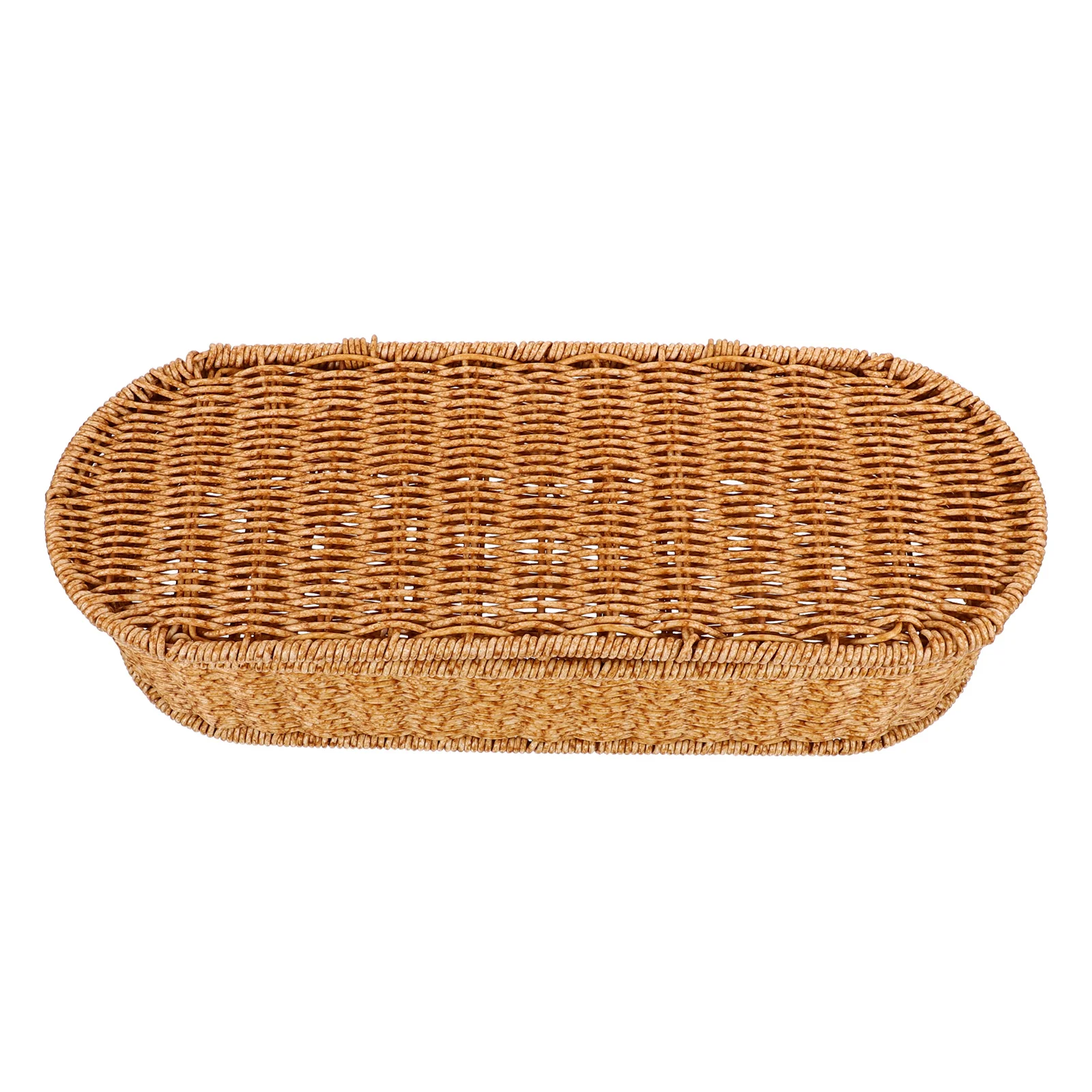 

Large Oval Rattan Storage Box Vintage Woven Basket Desktop ganizer Household Container Lightweight Foldable Sundries Basket Gift