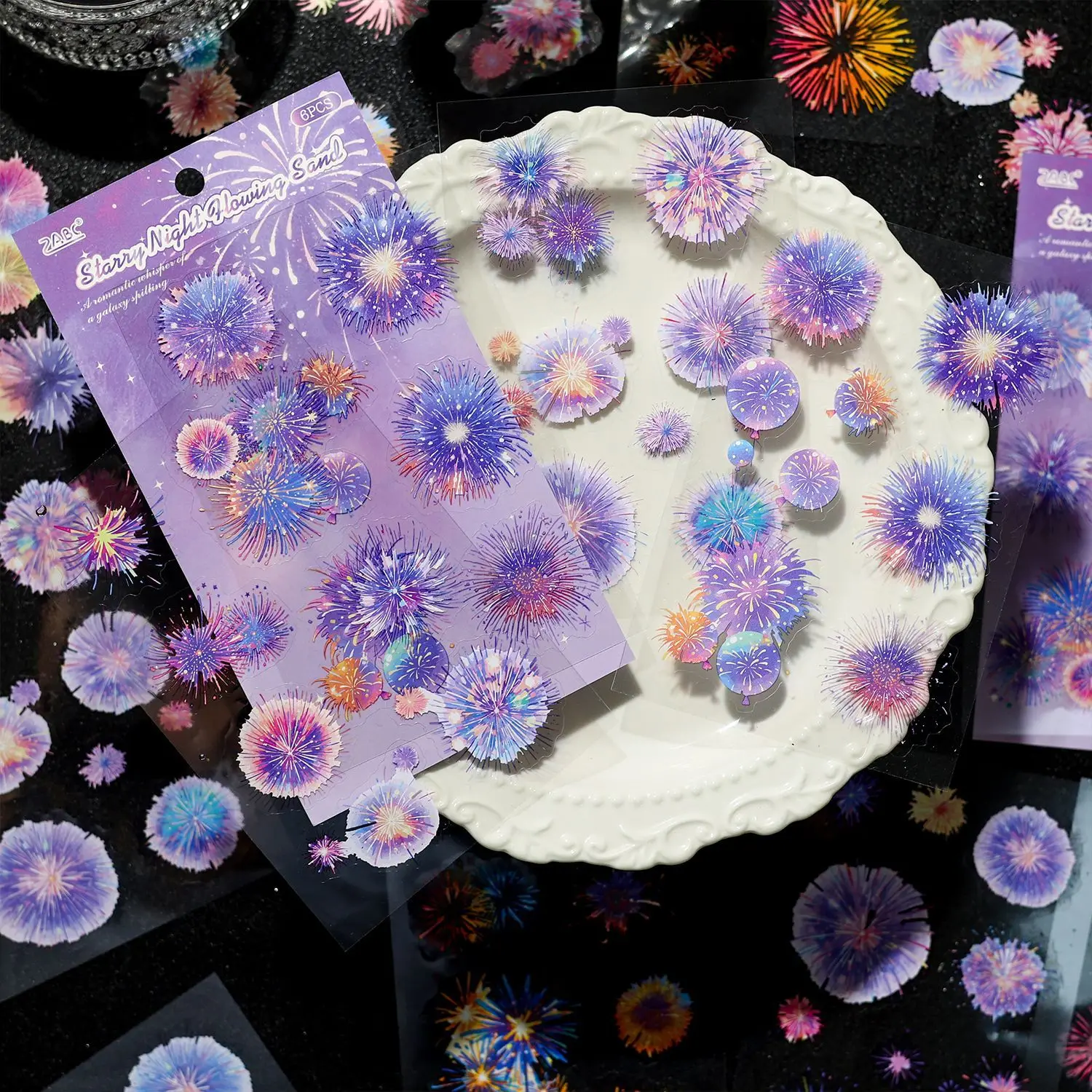 

Серия струящегося света, винтажные красочные пятна, пейзаж, наклейка для домашних животных, креативный материал для журнала, канцелярские принадлежности для коллажа