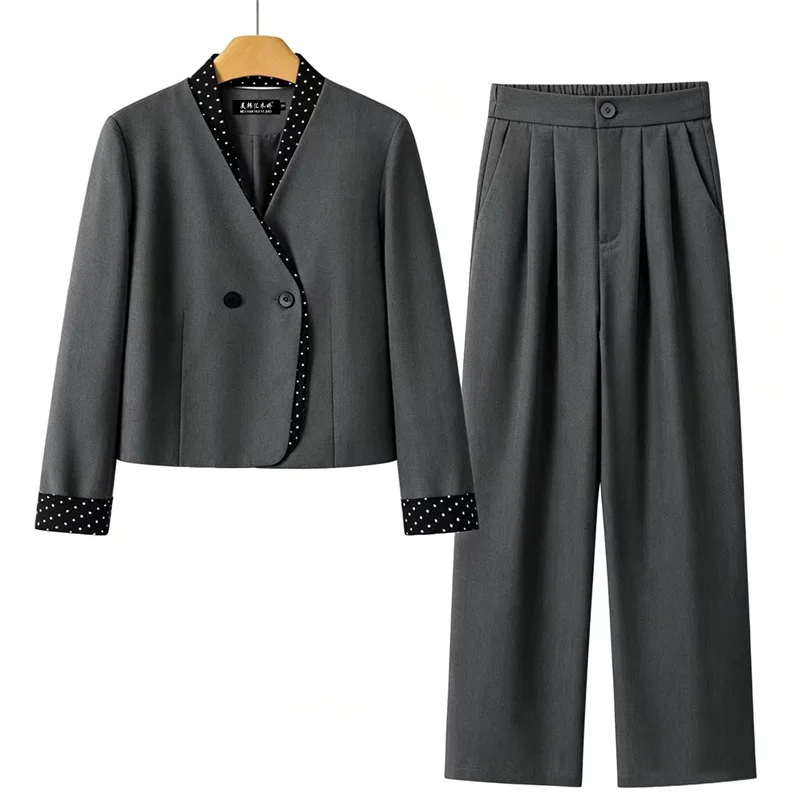 Casual Suit Trousers Suit Women's 2026 New Korean Version Loose Temperament Commuting Pink Versatile Two-piece Suit Women