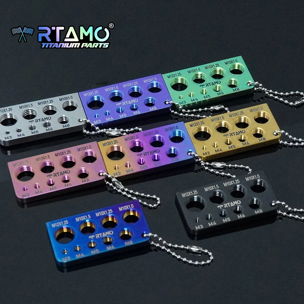 RTAMO Titanium Measure Ruler for Bolt Screws Measuring