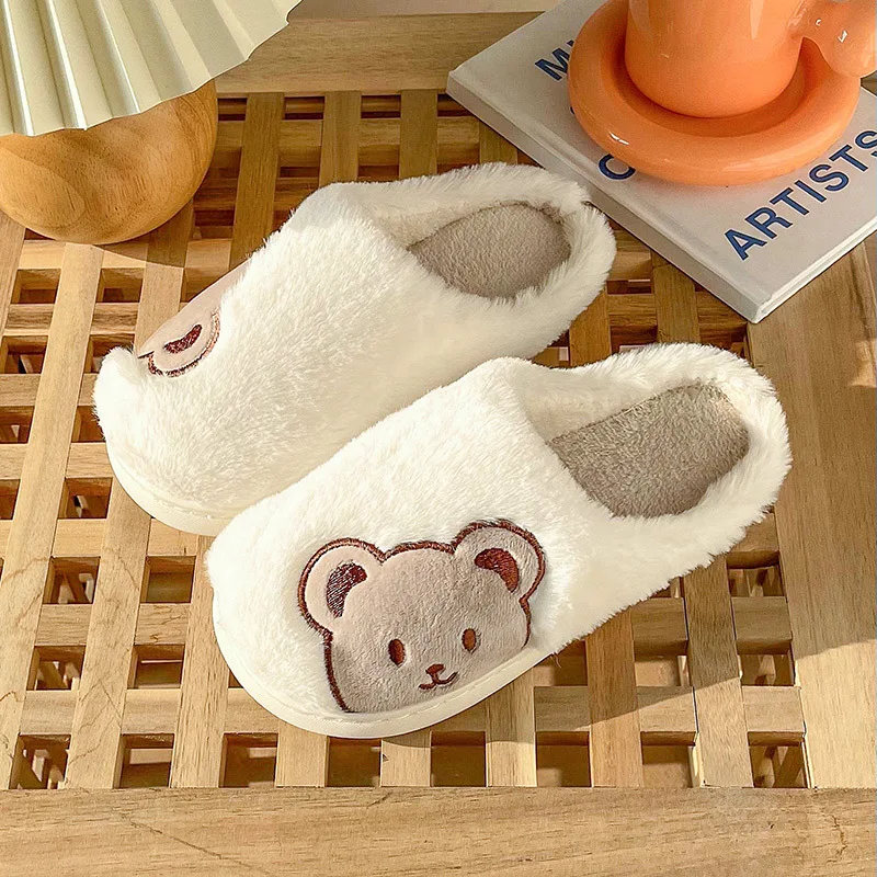 

Cotton Slippers for Women in Spring Autumn Winter Indoor Non Slip Residential Home Warm Postpartum Thick Soled Home Couple Male
