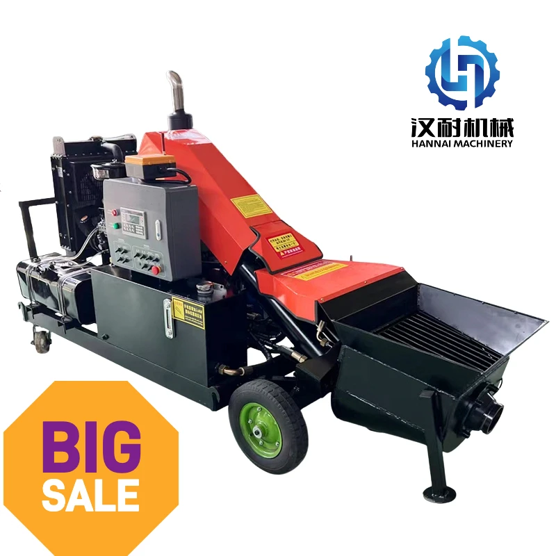 High-quality Mobile Diesel Concrete Pump Secondary Building Structure Electric Concrete Pump Mini Portable Mobile Concrete Pump