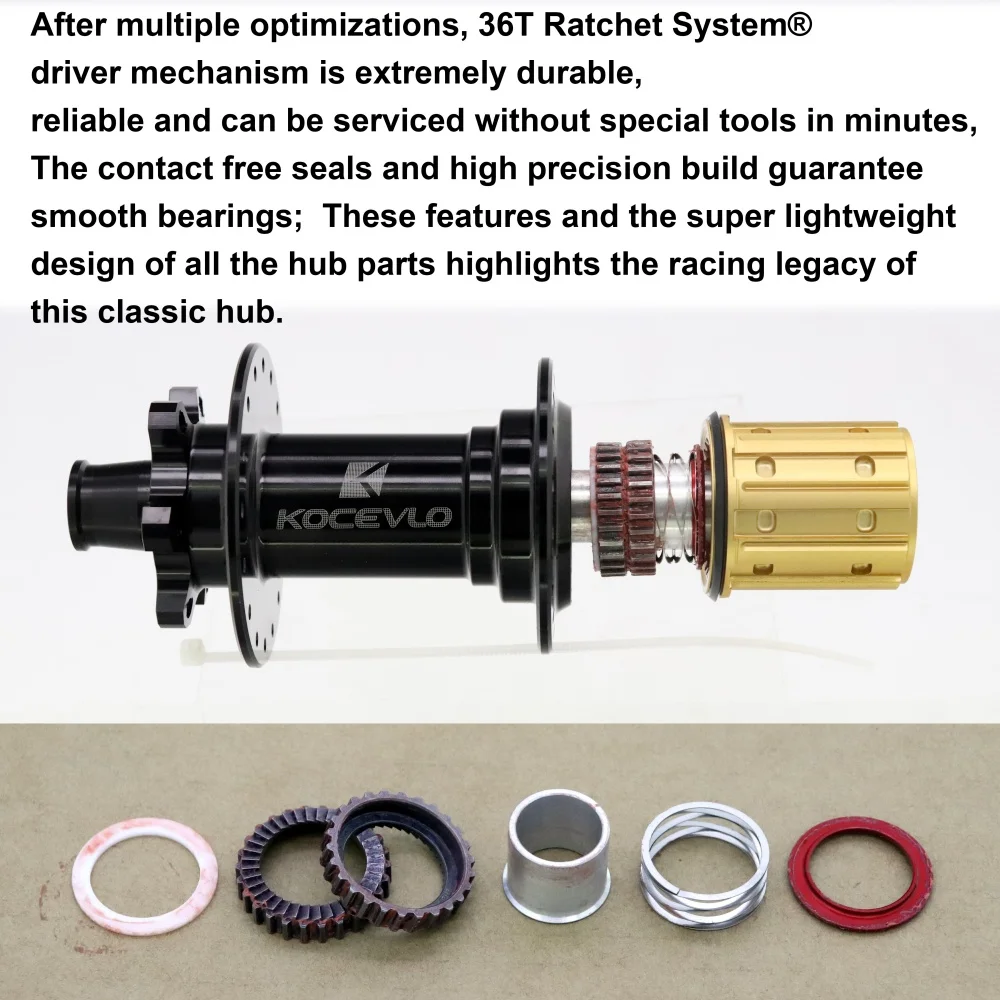 KOCEVLO M370 MTB Boost-Nabe 36T Ratchet-Nabe 32H 6-Bolzen für HG SRAM XD Micro Spline 12-Gang-Naben 15x110/148x12mm – Detail 3