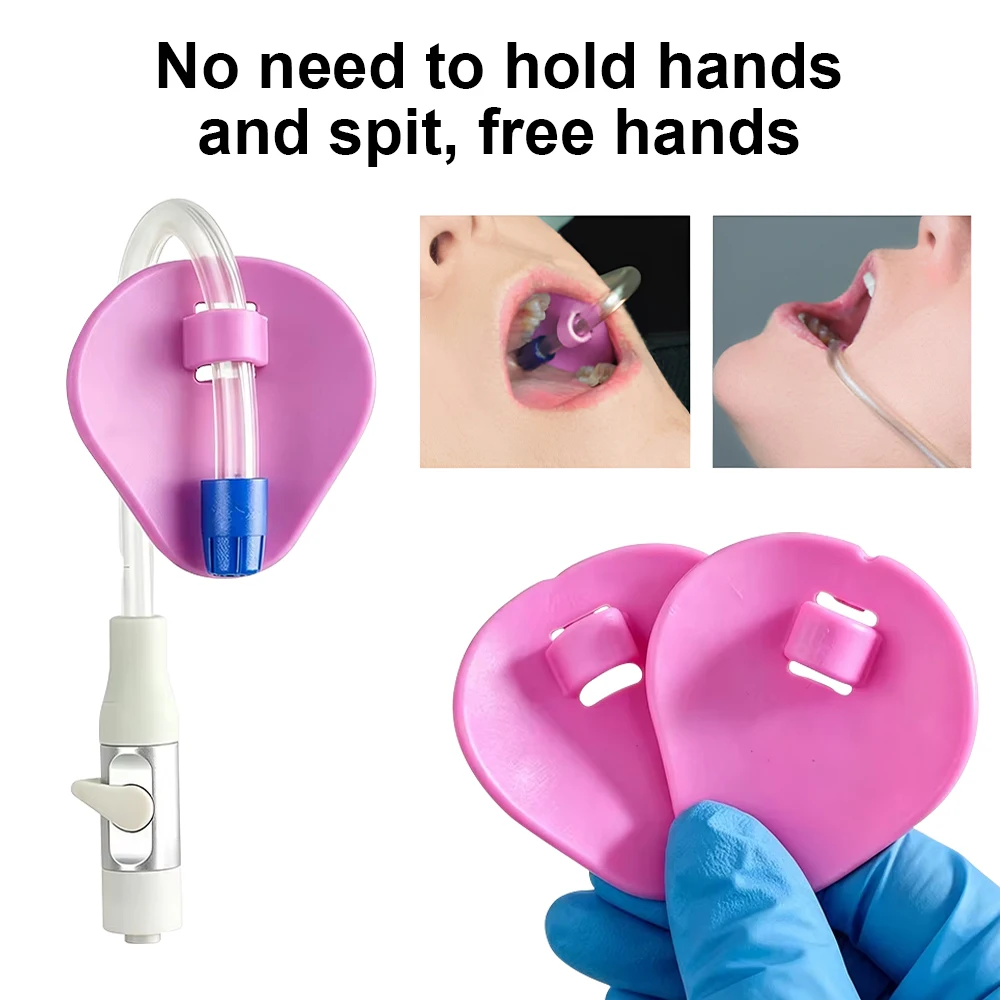 10pc Dental Suction Tube Holder Saliva Ejector HVE Tube Positioner Oral Isolation Suction Mouthpiece Replacement Silicone Shield