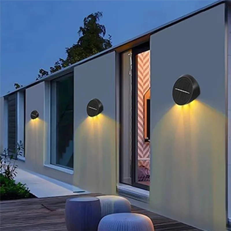 ABUL-Outdoor Solar Wall Lights 3 LED Fence Lamp For Garden Decoration Energy Efficient Wall Washer Lights
