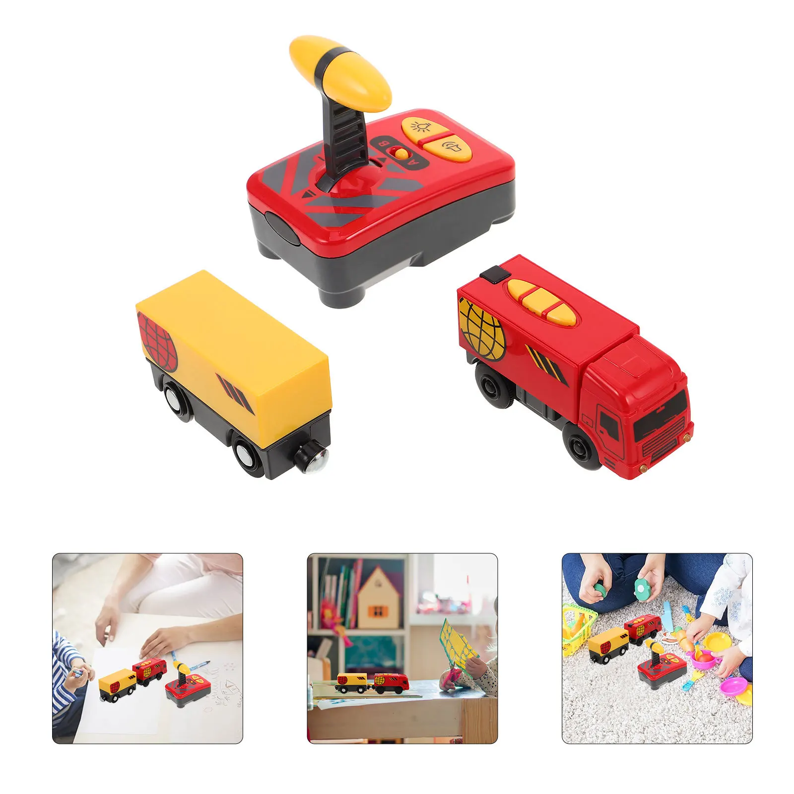 Ensemble de Locomotive à commande de Train électrique télécommandé, Design rétro créatif pour enfants, cadeau d'anniversaire, ensemble de Train jouet pour enfants