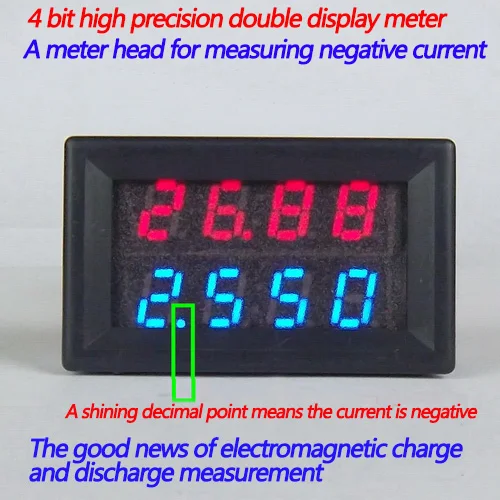 GUCN BY42F 4-bit DC LED dual-display DC1A3A5A10A30A50A100A200A300A10V30V50V100V200V500V20[positive/negative current measurement]