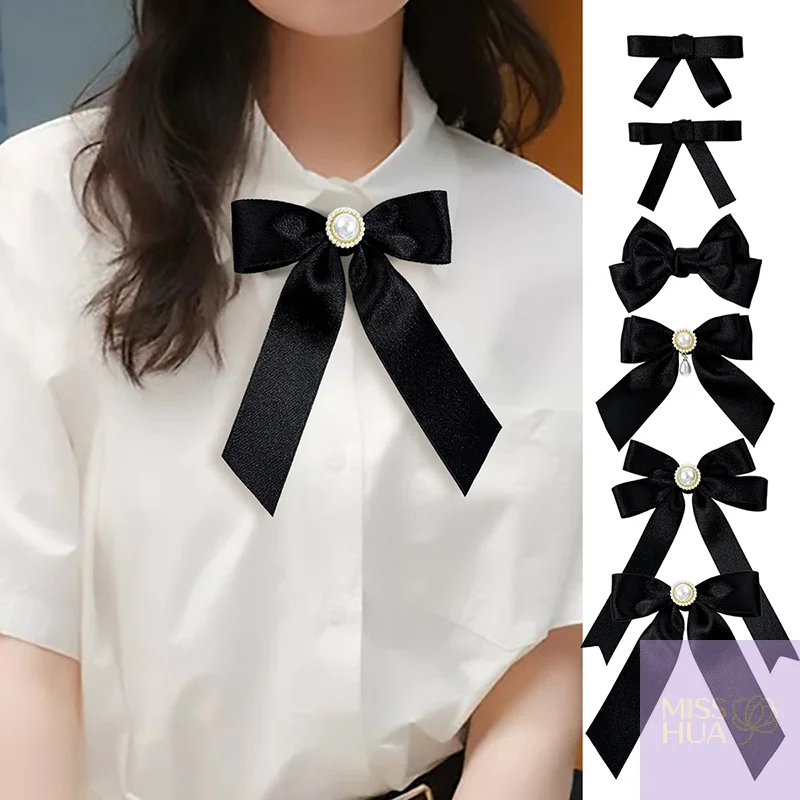 2025 جديد هوا هوا ربطة عنق تقليد اللؤلؤ الزخرفية المخملية ربطة العنق قميص غير رسمي ربطة العنق الزخرفية للنساء هوا هوا #1