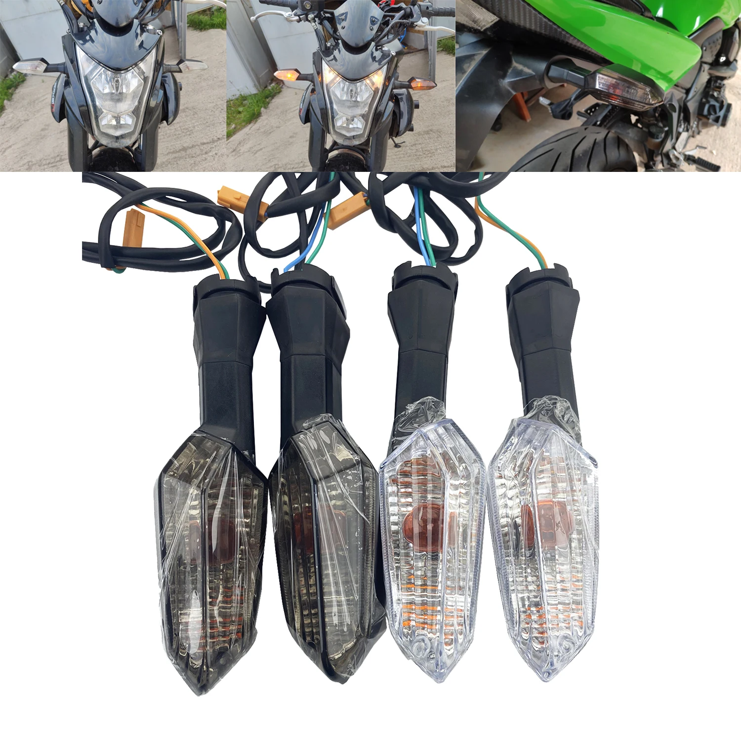 Motorcycle Turn Signal Light Indicator Flasher Lamp For Kawasaki Ninja 300 EX300 Ninja 650 ER-6F Z1000 Versys 650