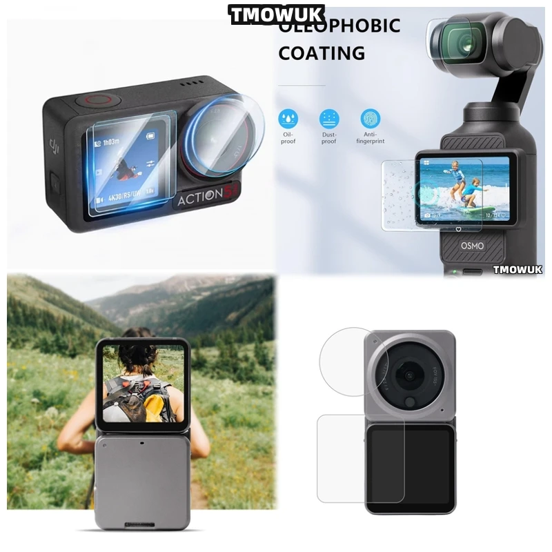 

For DJI Pocket 1 2 Osmo Pocket 3 Action 2 4 Pro Shatterproof Tempered Glass Cover