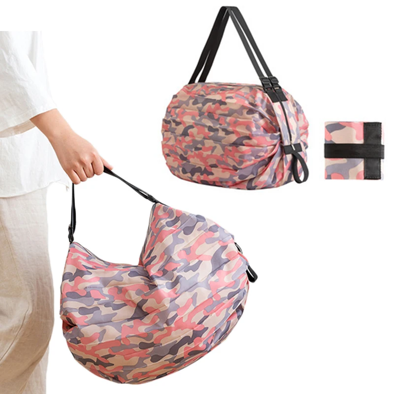 

Folding Eco-friendly Shopping Bag Large Capacity Travel Shoulder Bag Thicken Supermarket Grocery Bag Foldable Storage Organizer
