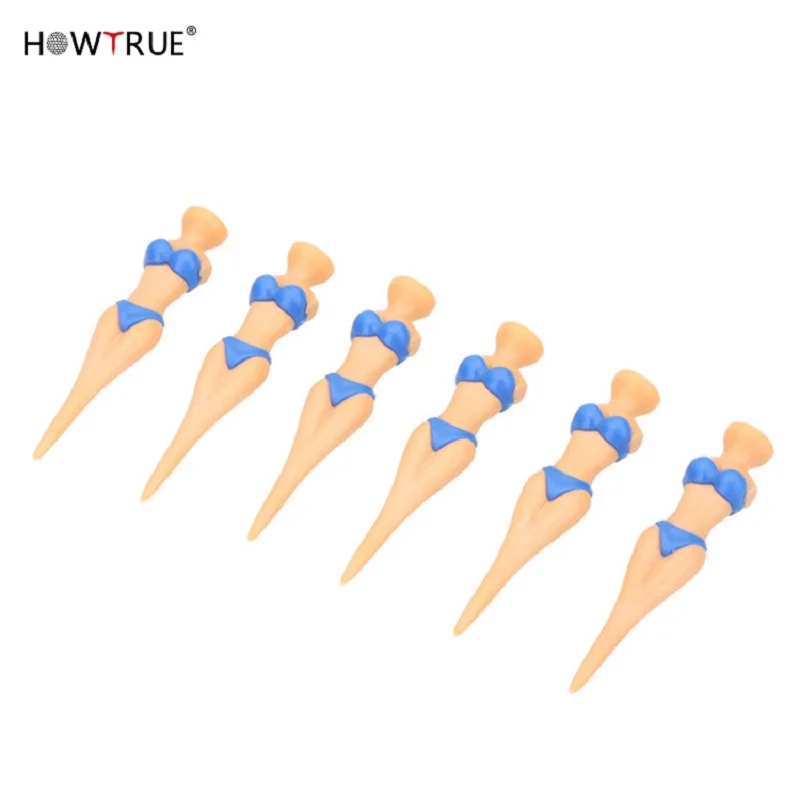 Hot Sale 6pcs/lot Bikini Nude Lady Golf Tees Pitch Fork Novelty Nude Lady Golf Tee