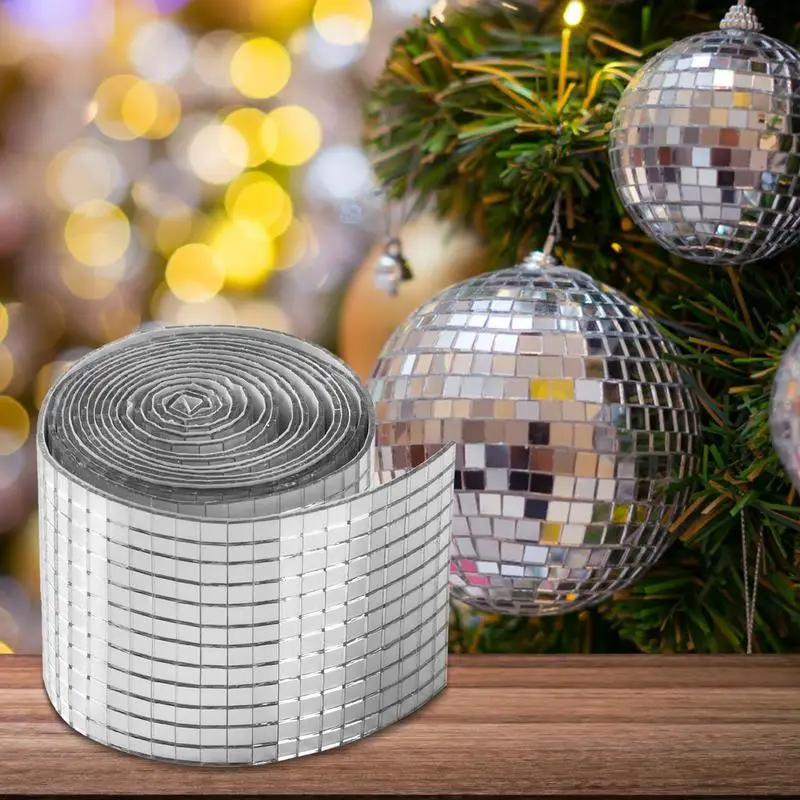 5x5mm Grid Self-Adhesive Square Glass Mosaic Tiles Sliver Mirror Mosaic Sheet For DIY Handade Crafts Wall Sticker 4x120cm view 5