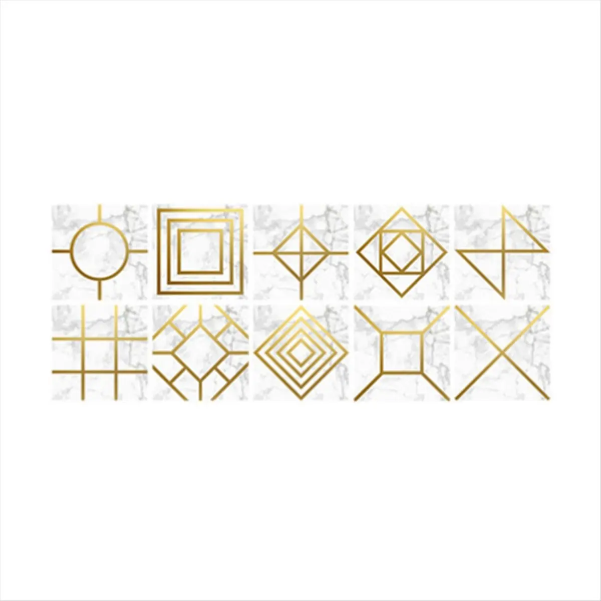 BHBL Marble Decorative Adhesive Tile Stickers for Bathroom and Kitchen Tile Stickers,Waterproof Self-Adhesive Decoration E S