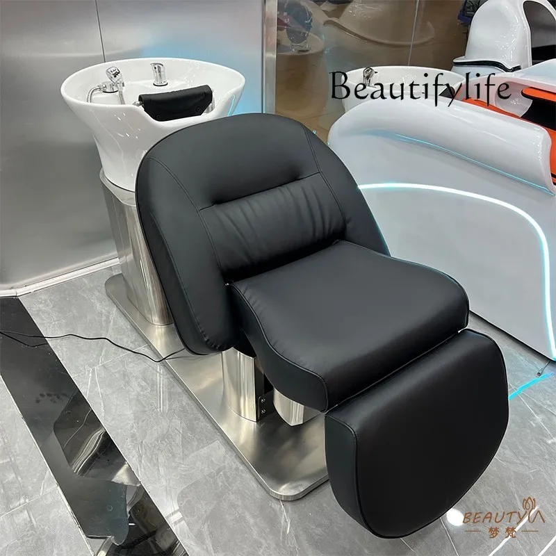 Shampoo Chair Automatic Intelligent Voice Control Thai Barber Shop Flushing Bed for Hair Salon