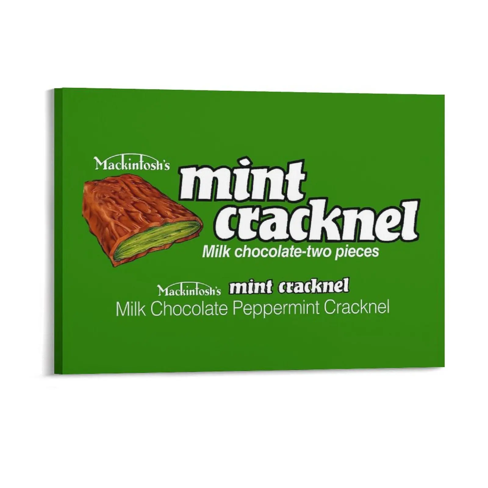Papel de barra de Chocolate Cracknel de menta, pintura en lienzo para fiesta, Club, decoración de pared, diseño de garaje, pinturas de pared enmarcadas