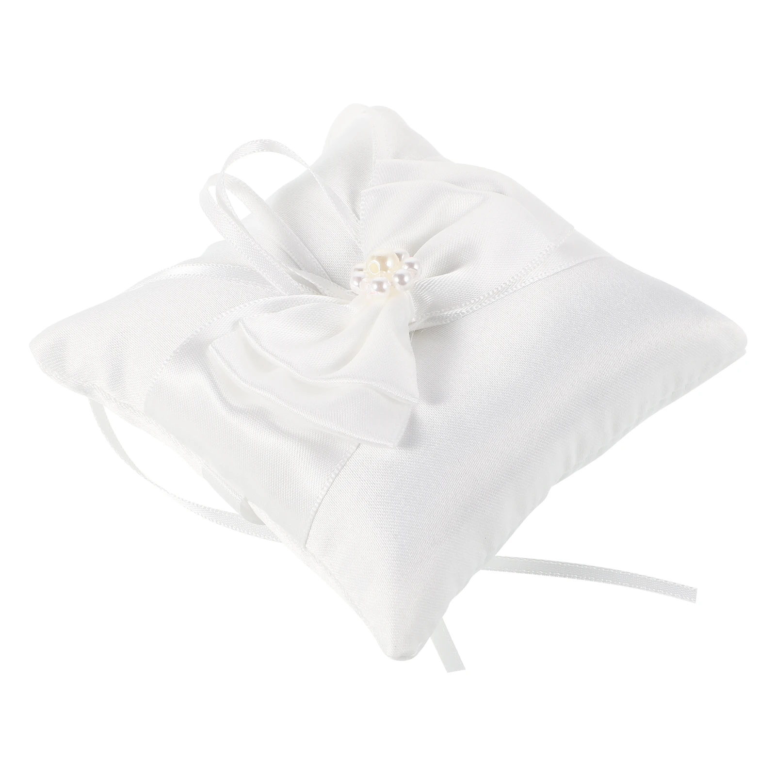 

Wedding Ring Pillow Flower Girl Barrier Other Supplies Bride Accessories for Day Gong Satin Holder Pillows