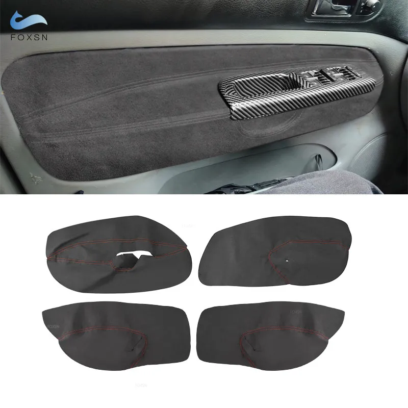 For VW Golf 4 MK4 Bora Jetta 1998 1999 2000 2001 2002 2003 2004 2005 Only LHD 4 Doors Armrest Panel Suede Leather Cover Trim