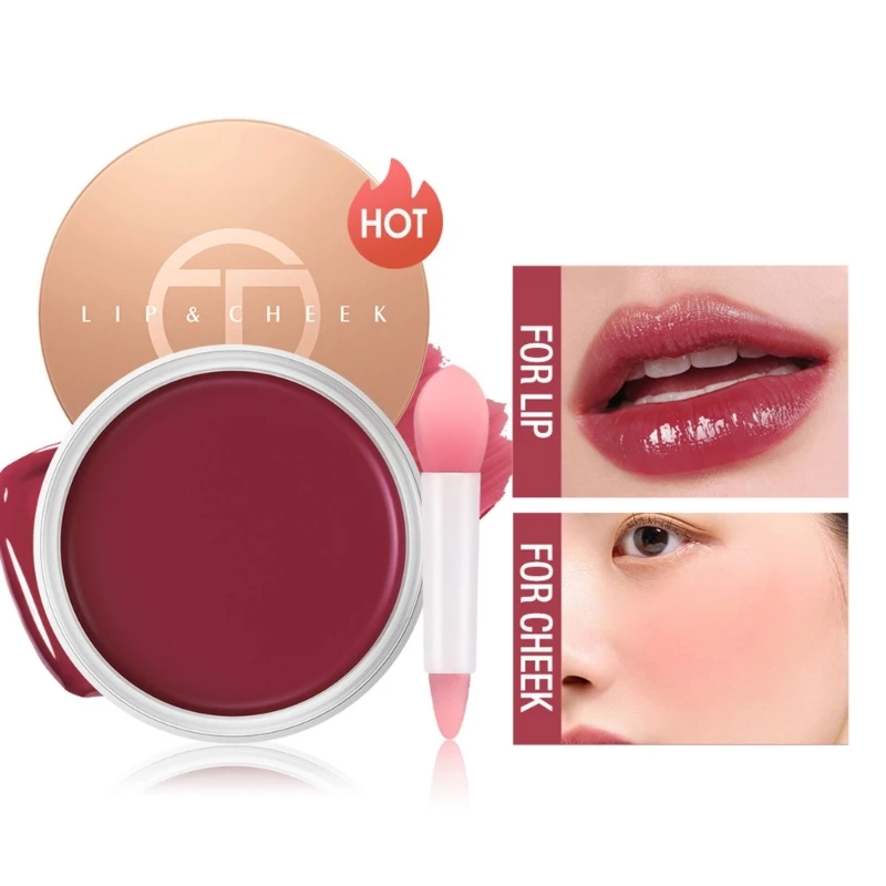 Tinte para mejillas y labios 2 en 1, lápiz labial hidratante, brillo de labios, bálsamo labial, crema colorete con aplicador para labios, mejillas, maquillaje, regalo