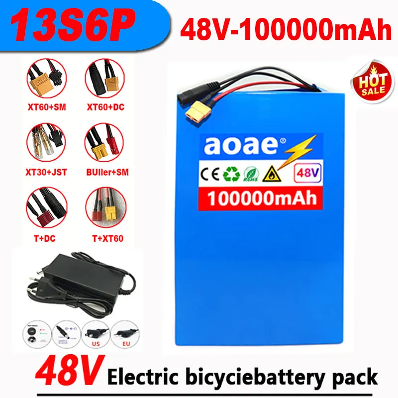 100% New Original 48V 100ah 13s8p Lithium Battery Pack 48v1500W Citycoco Motorized Scooter Batteries Built in battery pack .