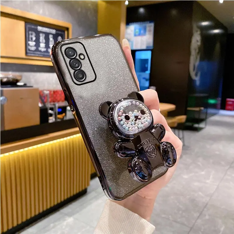 A 50 30 a 70 Cute Bear Holder Case On For Samsung Galaxy A50 A70 A30 A20 A11 A15 Stand Cover A50s A30s A20s a21s A7 2018 A750