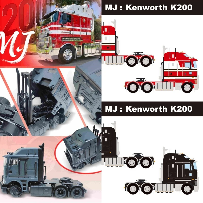

[Предпродажа] MJ-Model 1:64 Kenworth K200 Трактор красный/черный литой автомобиль