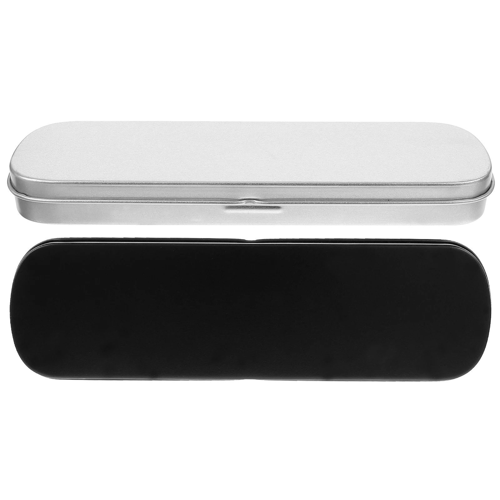 

2Pcs Strong Metal Pencil Box Portable Organizer for Pens Crayons Markers Teenagers Students Office Use Teen Pencil Case