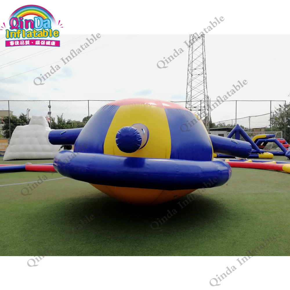 Summer Games Human Rides Spinner Gyroscope, 4M Inflatable Saturn Water Toy With Anchro Ring