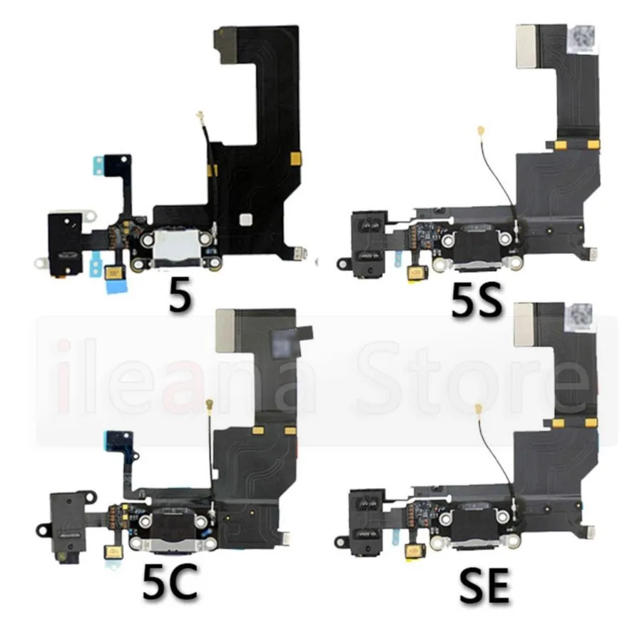 Aiinant Bottom USB Charger PCB Board FPC Dock Connector Charging Flex Cable For iPhone 5S SE 6 6s 7 Plus Phone Parts