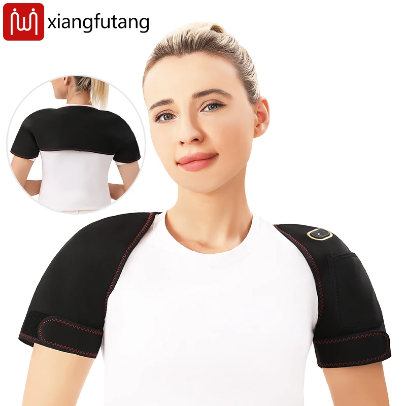 

Carbon Fiber Heated Shoulder Support Shoulder Vibration Massager Relieves Frozen Shoulder Pain Mobility Issues Shoulder recovery