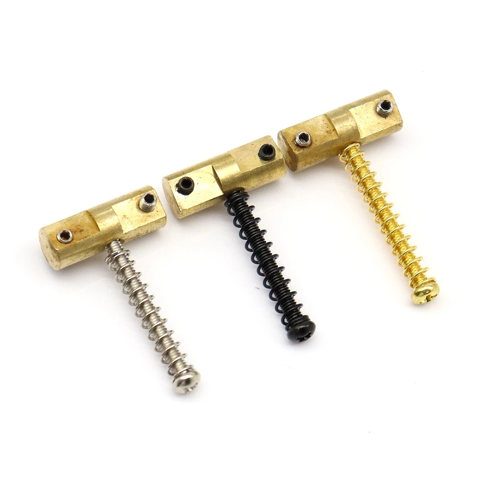 1 Set TL Gitarre Brücke Sättel Vintage Messing Kompensiert Sättel für Tele Style Gitarre Teil – Detail 2