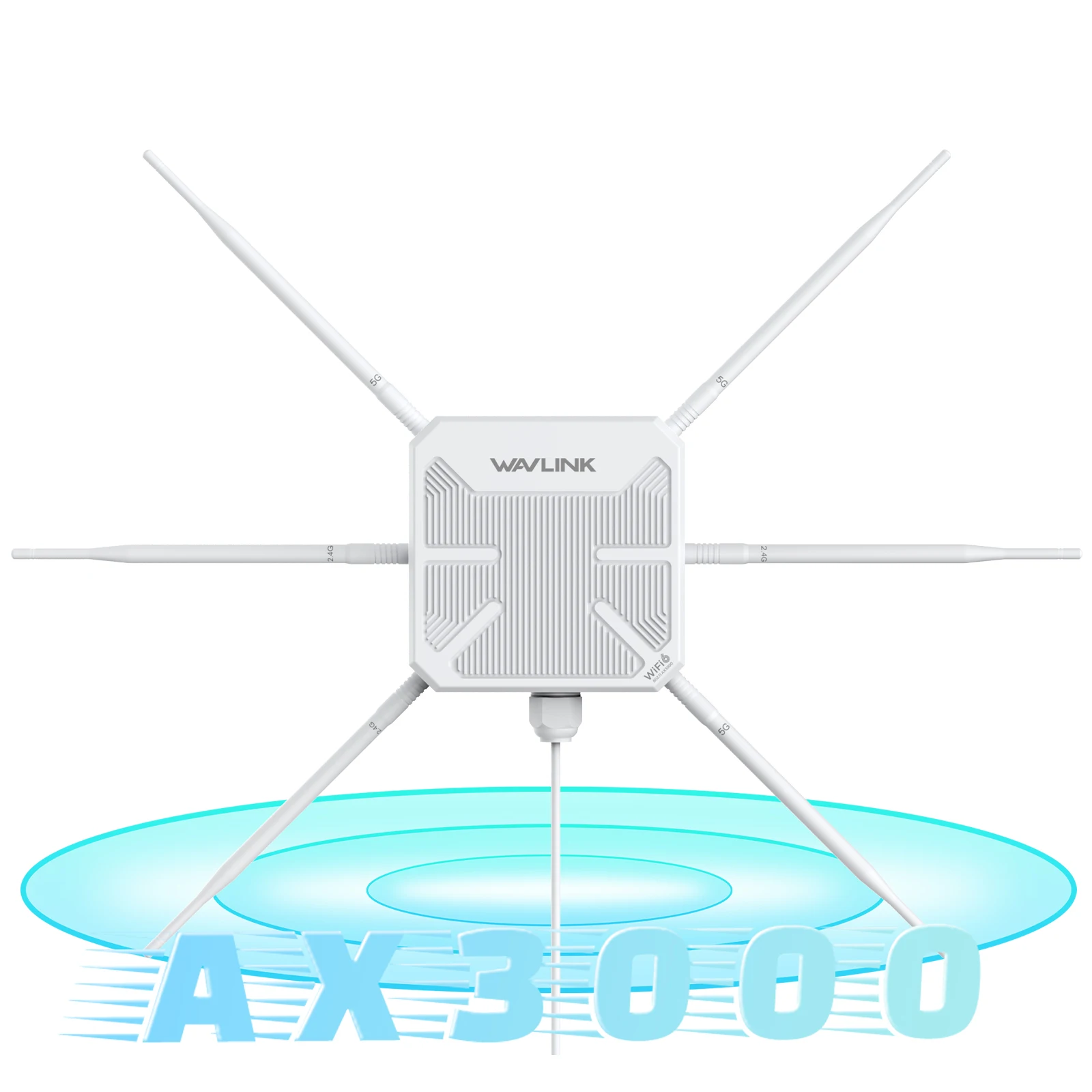 Outdoor Waterproof IP67 AP Repeater Router WiFi6 PoE Wavlink AX3000 Wireless Access Point